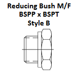 Reducing Bush M/F BSPP x BSPT