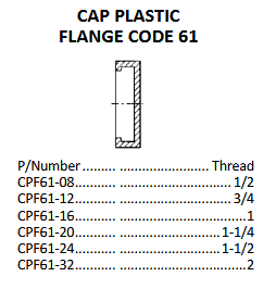 Caps Plastic suit Flange C61