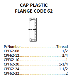 Caps Plastic suit Flange C62