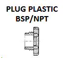 Plug Plastic suit BSP, NPT