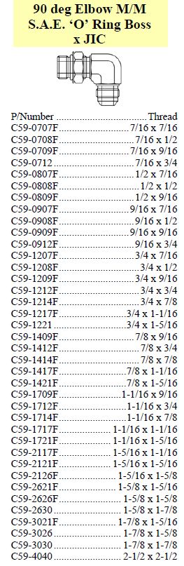 Elbow 90 M/M SAE ORB x JIC
