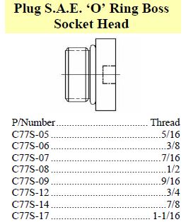 Plug SAE ORB Socket Head