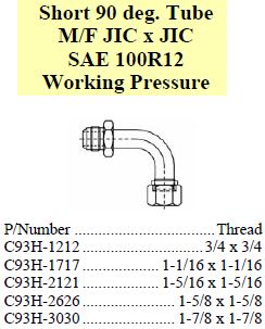 Tube Elbow 90 M/F SAE100R12 JIC