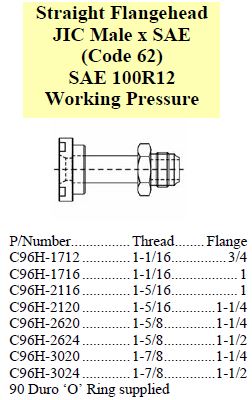 Tube M/M C62 Flange x JIC