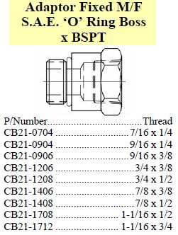 Adaptor M/FF SAE ORB x BSPT