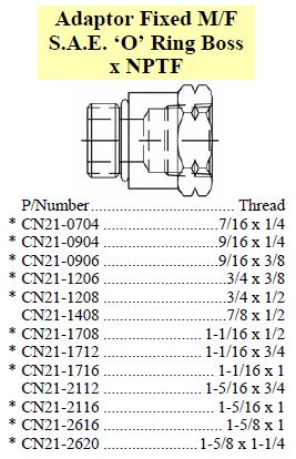 Adaptor M/FF SAE ORB x NPTF