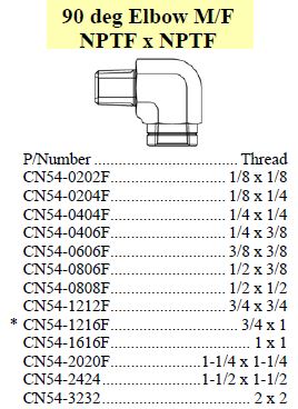 Elbow 90 M/FF NPTF x NPTF