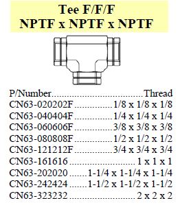 Tee F/F/F NPTF x NPTF x NPTF