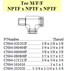 Tee F/M/M NPTF x NPTF x NPTF