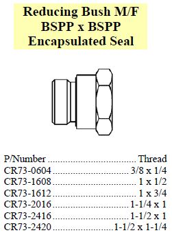 Reducing Bush M/F BSPP x BSPP