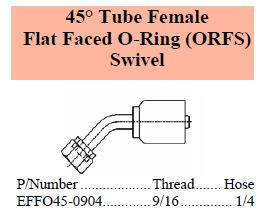 E Series ORFS 45 Female