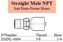 E Series NPT Porta Power Male