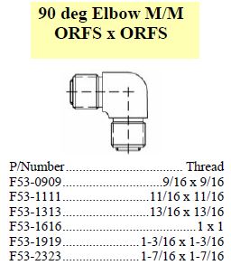 Elbow 90 M/M ORFS x ORFS