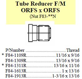 Tube Reducer ORFS x ORFS