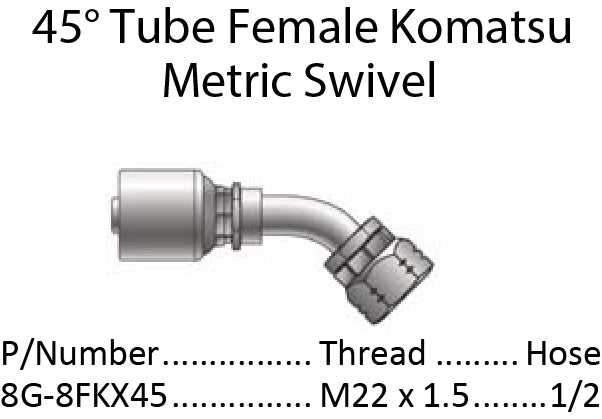 G Series Komatsu Style Japanese Metric 45 Female