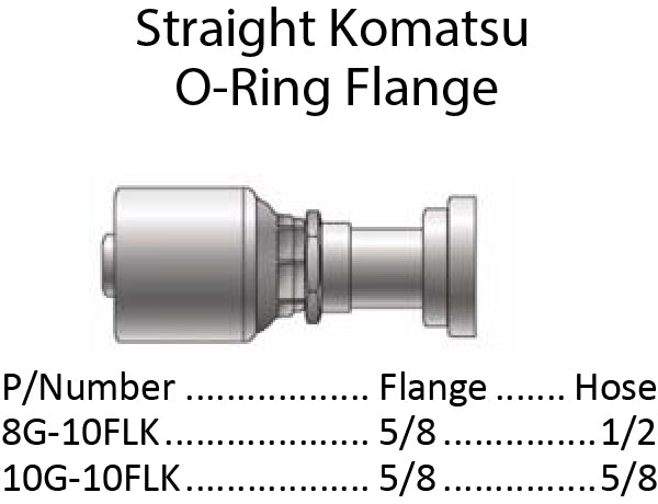 G Series Komatsu O-Ring Flange