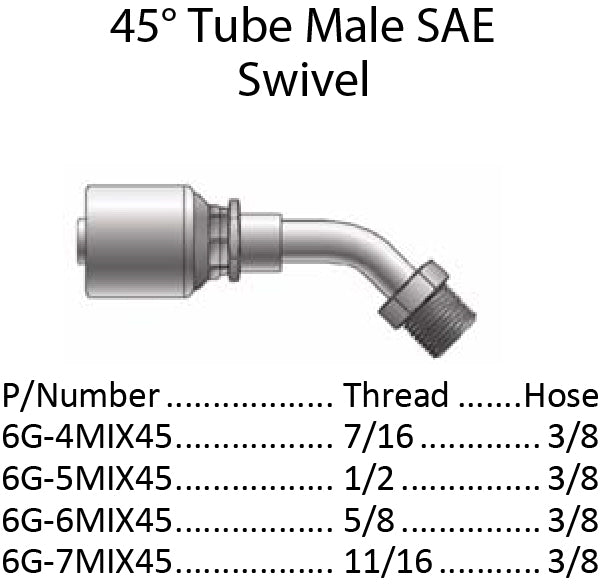 G Series SAE 45 Swivel Male