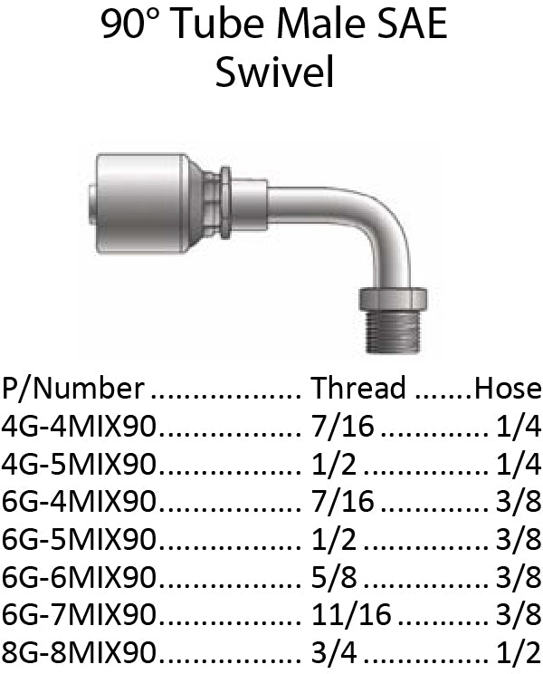 G Series SAE 90 Swivel Male