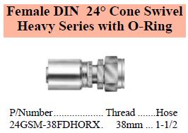 GSM Series DIN Heavy Female with O-Ring