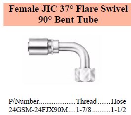 GSM Series JIC 90 Female