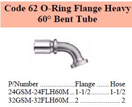 GSM Series SAE O-Ring 60 C62 Flange