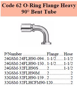 GSM Series SAE O-Ring 90 C62 Flange