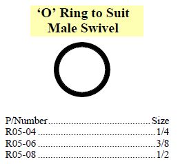 O-Ring suit Male Swivel