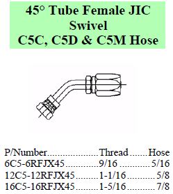 C5 JIC 45 Female